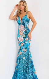 Jovani 48637 Peacock-Multi