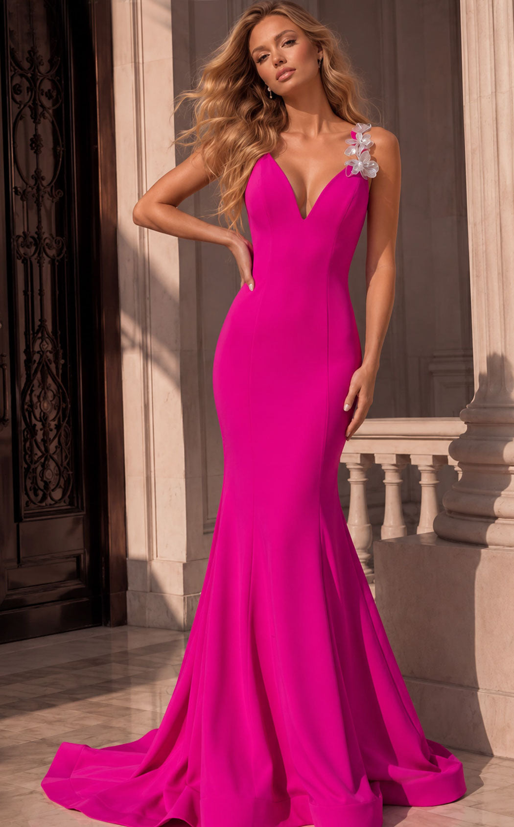 Jovani 48663 Fuchsia
