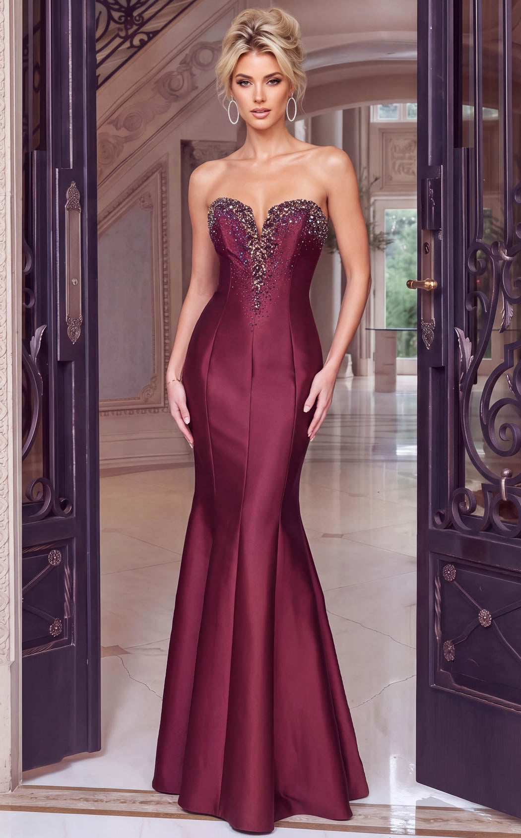 Jovani 48743 Raspberry