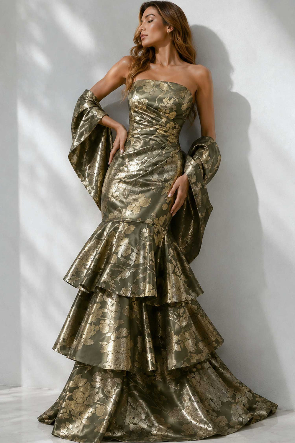Jovani 49031 Olive/Gold