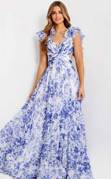 Jovani 49143 White/Blue
