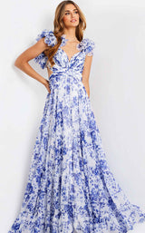 Jovani 49143 White/Blue