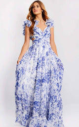 Jovani 49143 White/Blue