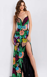 Jovani 49234 Black-Multi