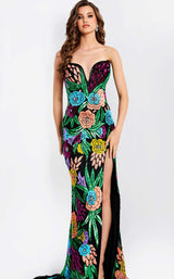 Jovani 49234 Black-Multi