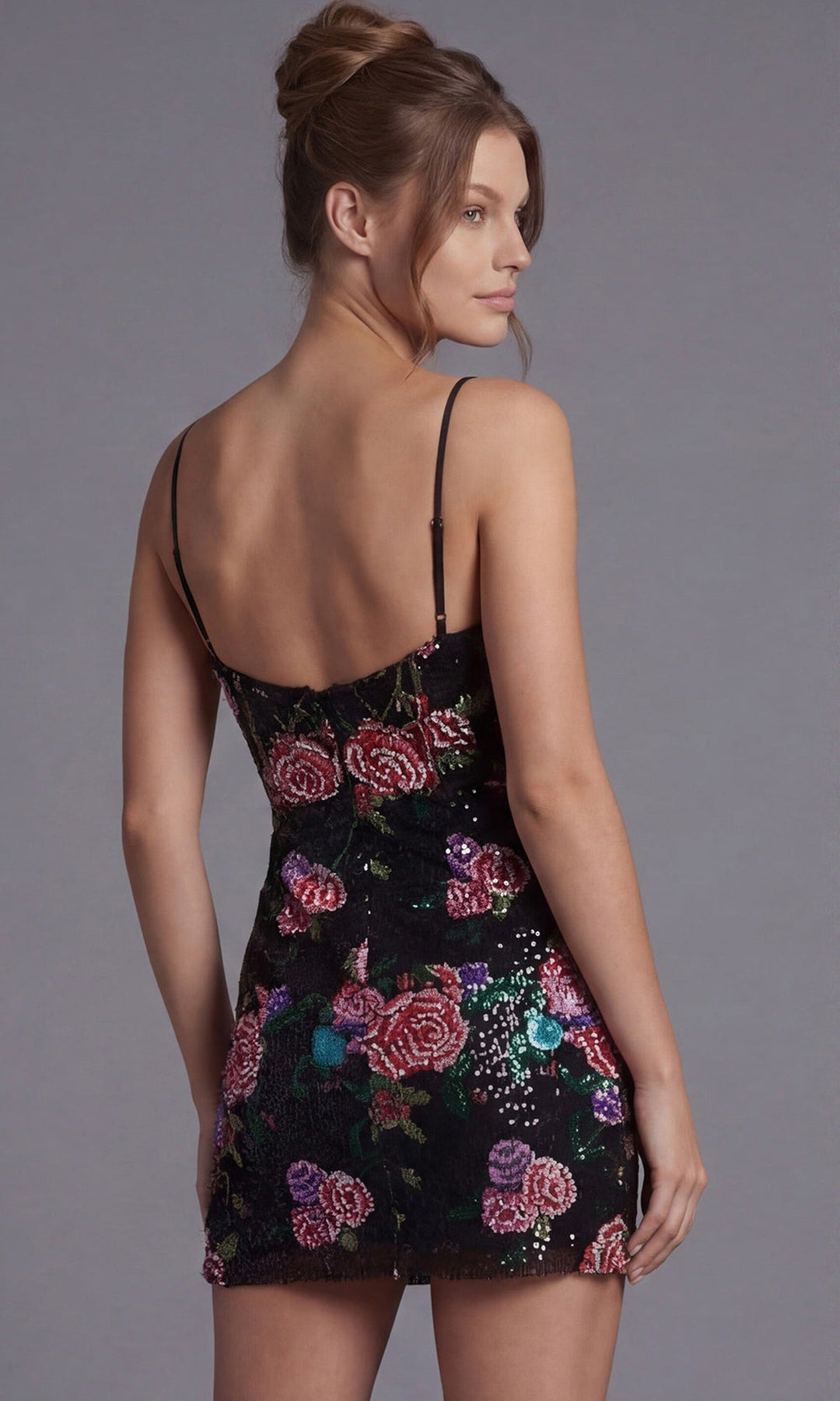 Jovani 49235 Black-Multi