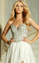 Jovani 49247 White/Silver