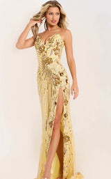 Jovani 49253 Nude/Yellow