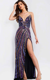 Jovani 49270 Purple-Multi