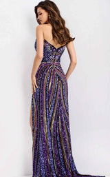 Jovani 49270 Purple-Multi