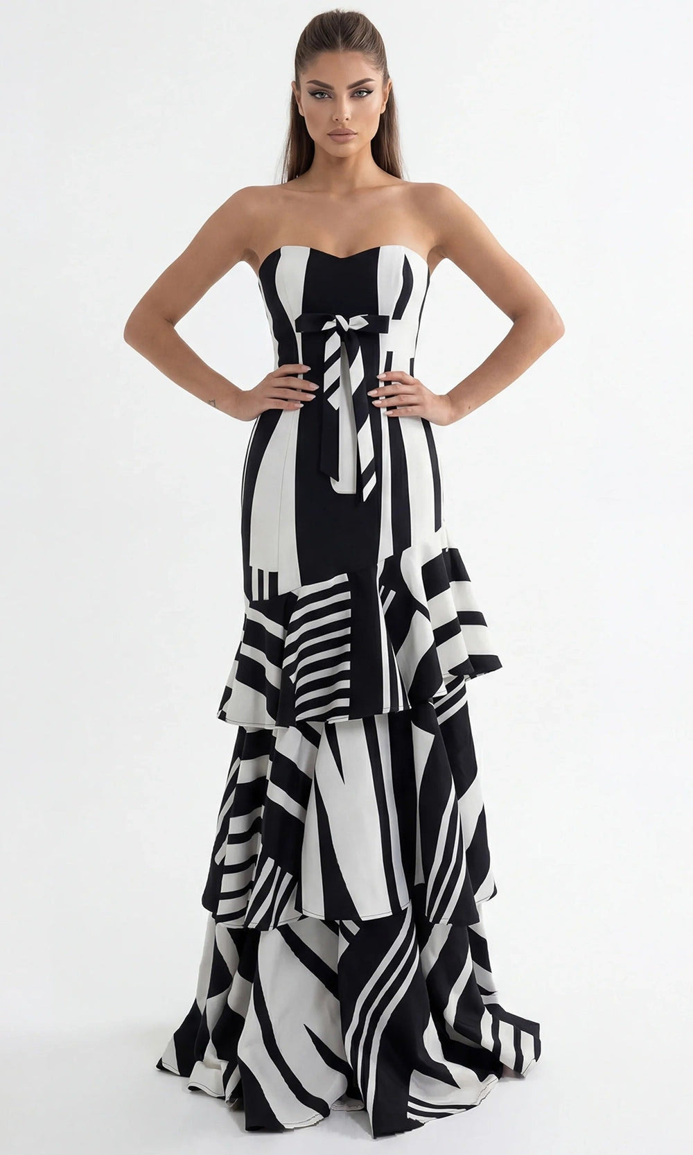 Jovani 49317 Black/White