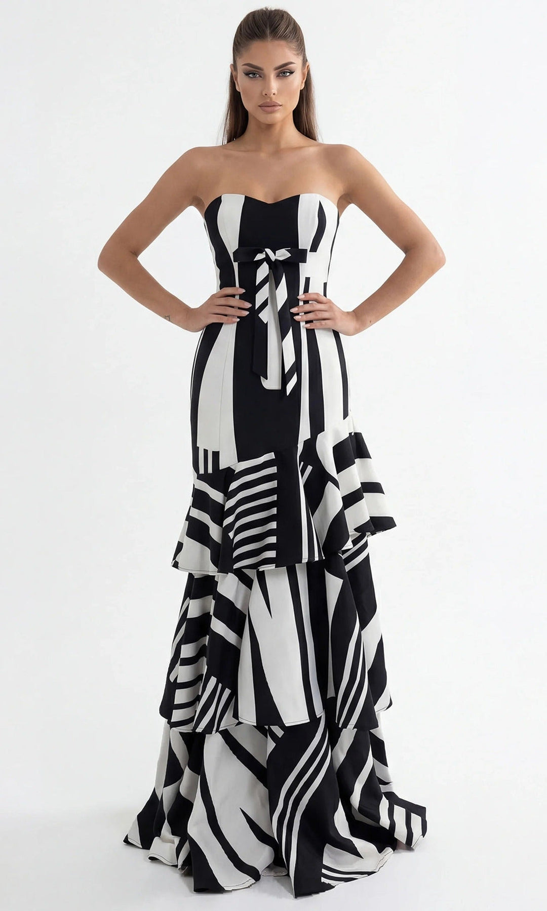 Jovani 49317 Black/White