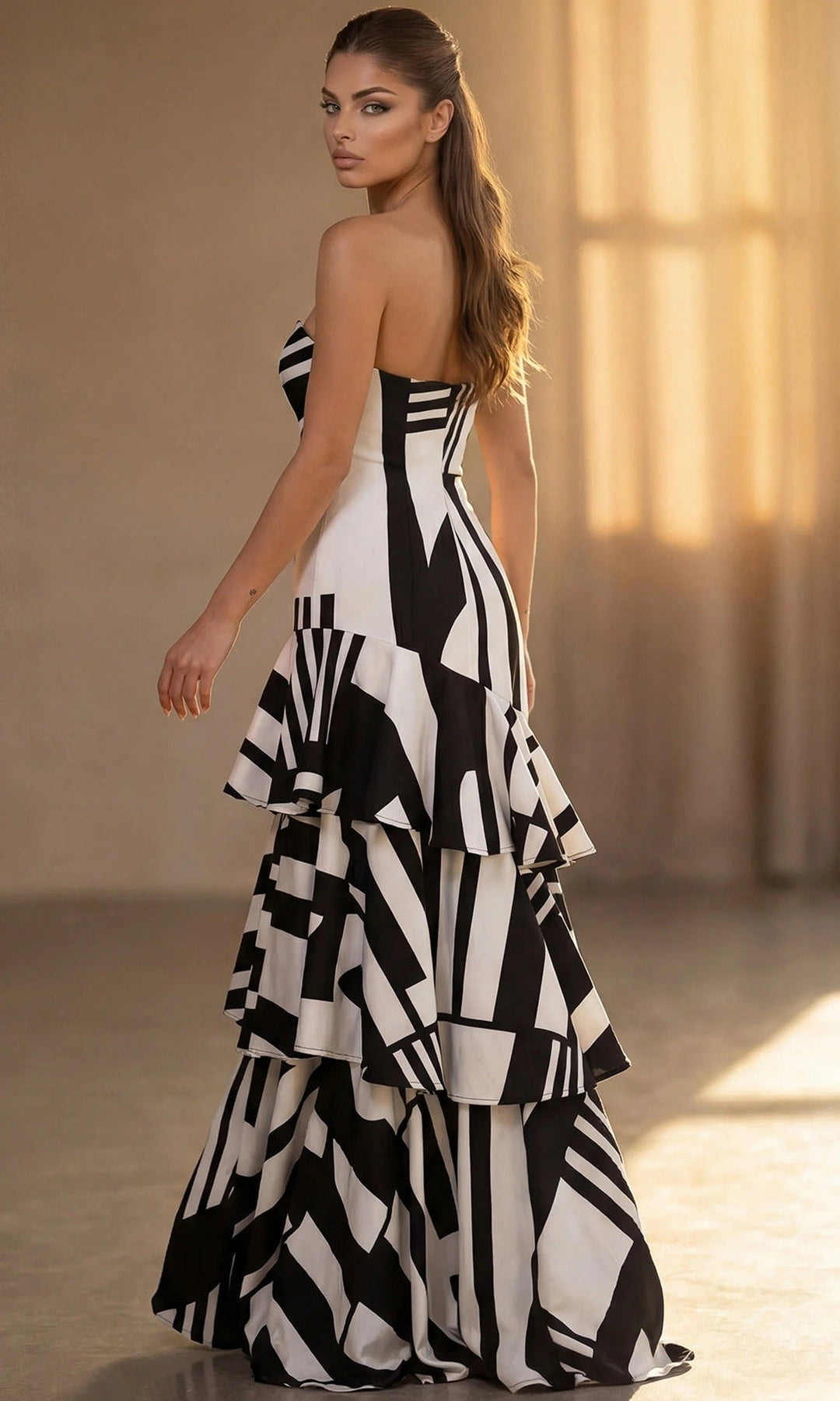 Jovani 49317 Black/White