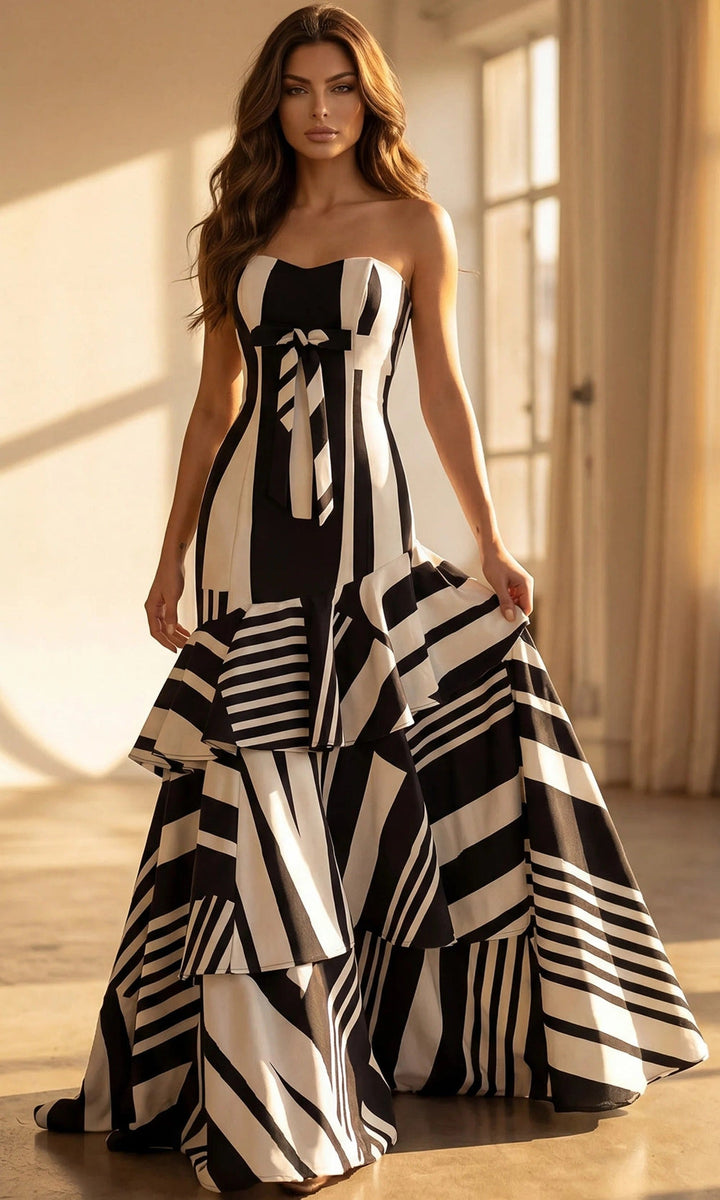 Jovani 49317 Black/White