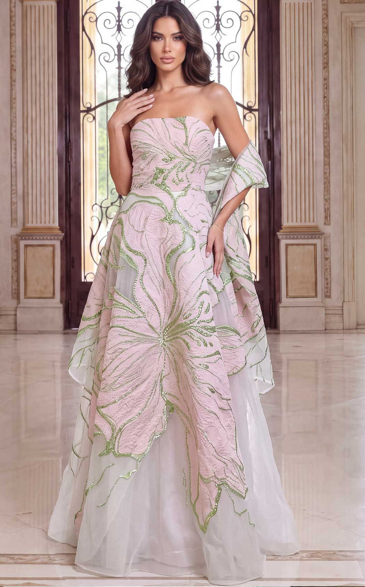 Jovani 49343 Ivory/Pink