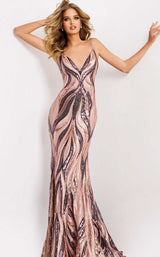 Jovani 49375 Blush/Eggplant
