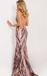 Jovani 49375 Blush/Eggplant