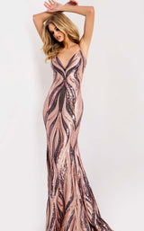 Jovani 49375 Blush/Eggplant
