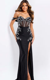 Jovani 49659 Black/Silver