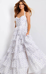 Jovani 49776 Off-White/Purple