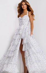 Jovani 49776 Off-White/Purple