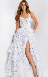Jovani 49776 Off-White/Purple