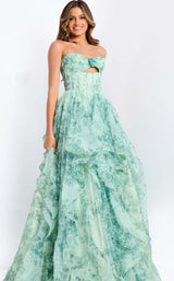 Jovani 49777 Green-Print
