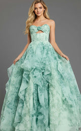 Jovani 49777 Green-Print