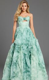 Jovani 49777 Green-Print