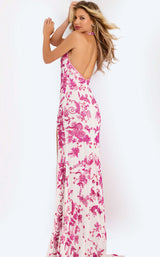 Jovani 49812 White-Pink