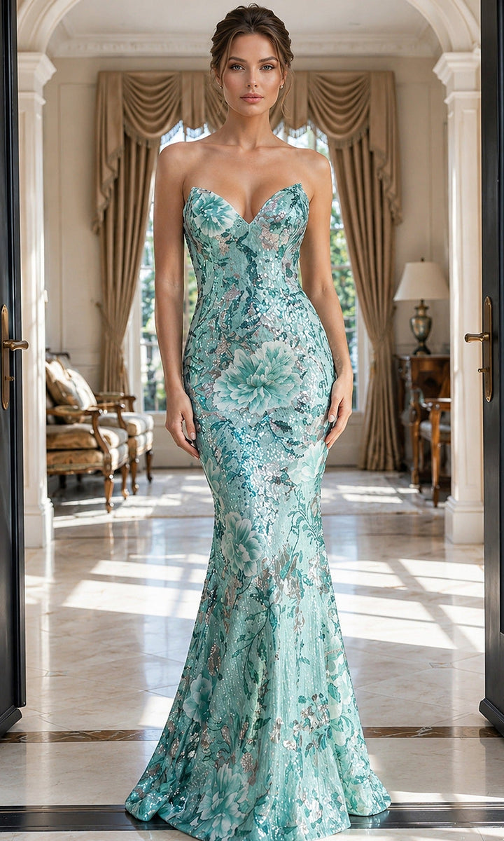 Jovani 49840 Mint/Multi