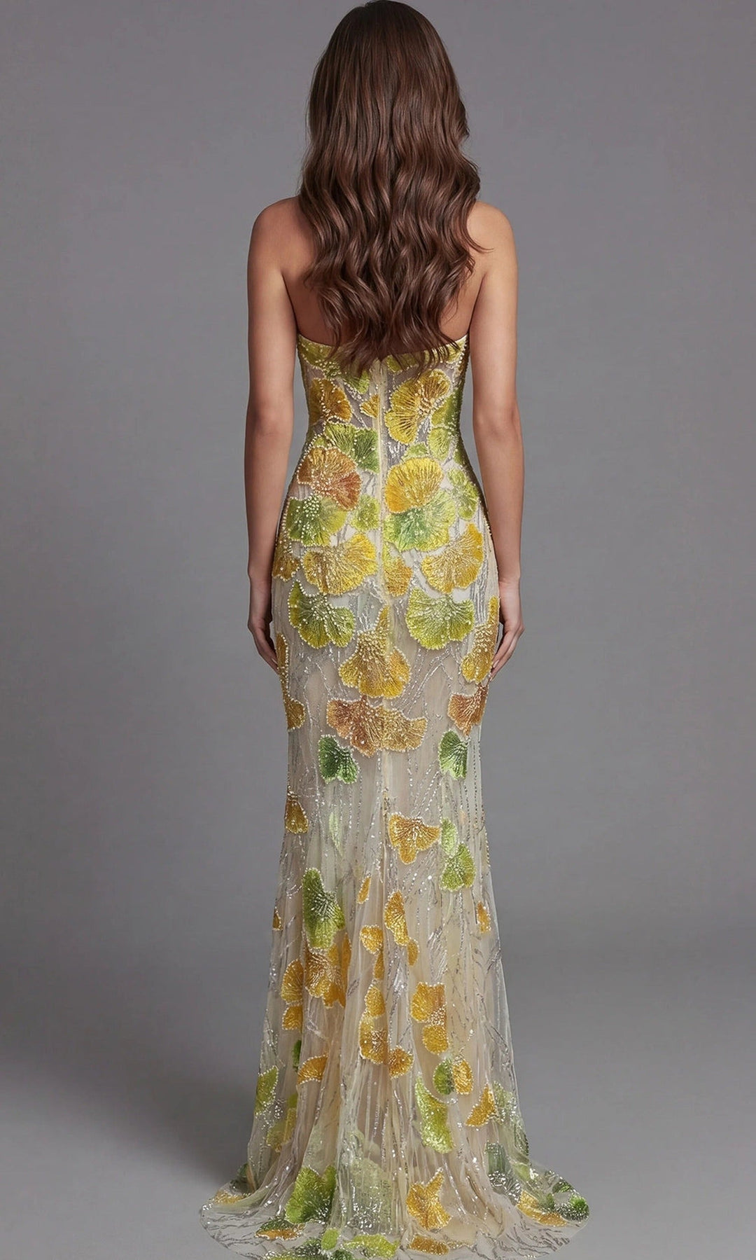 Jovani 49884 Yellow-Multi