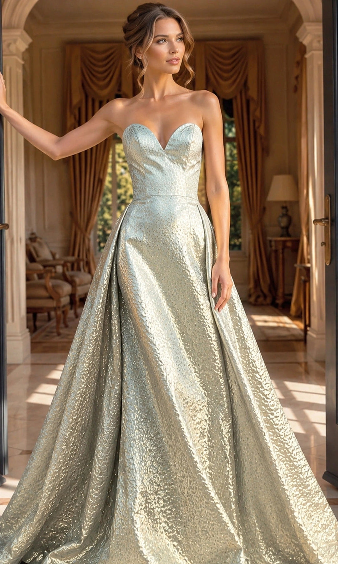 Jovani 49903 Aqua/Gold