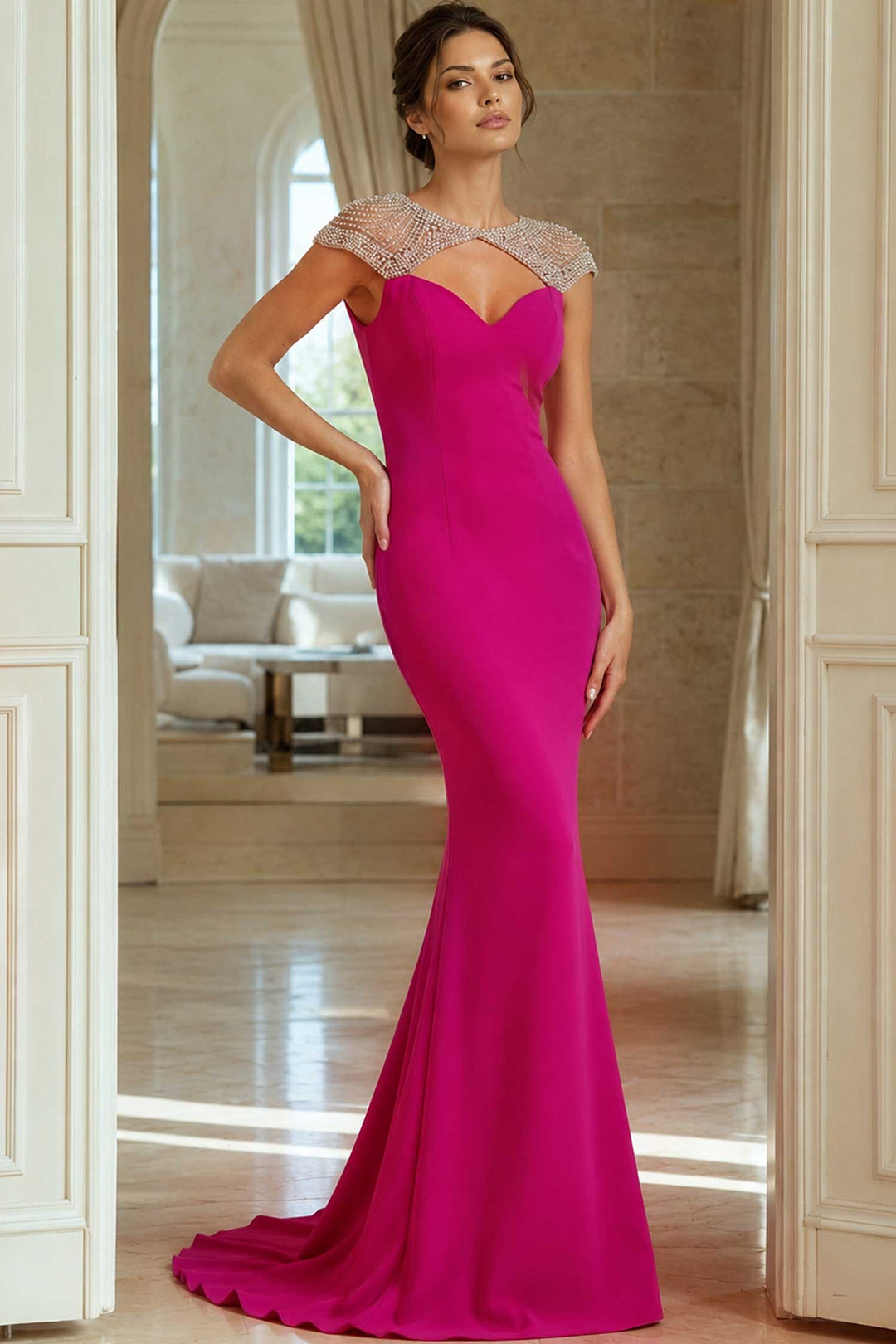 Jovani 50549 Fuchsia