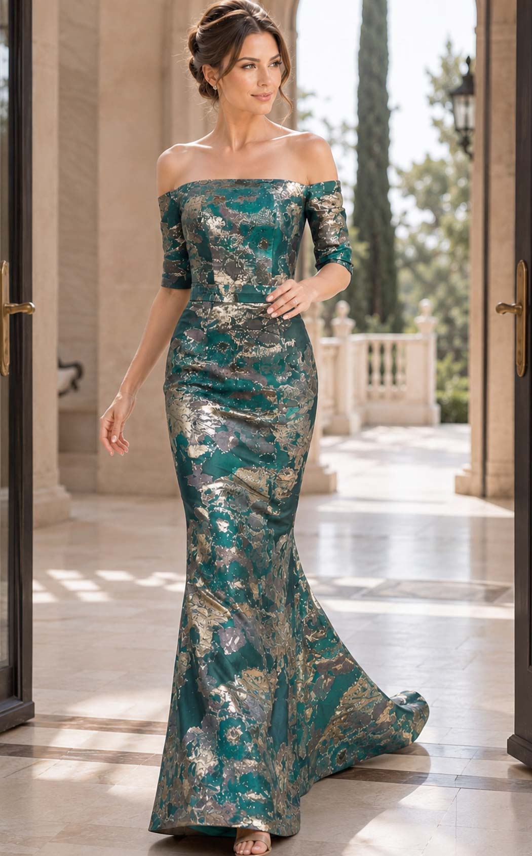 Jovani 51599 Green-Multi