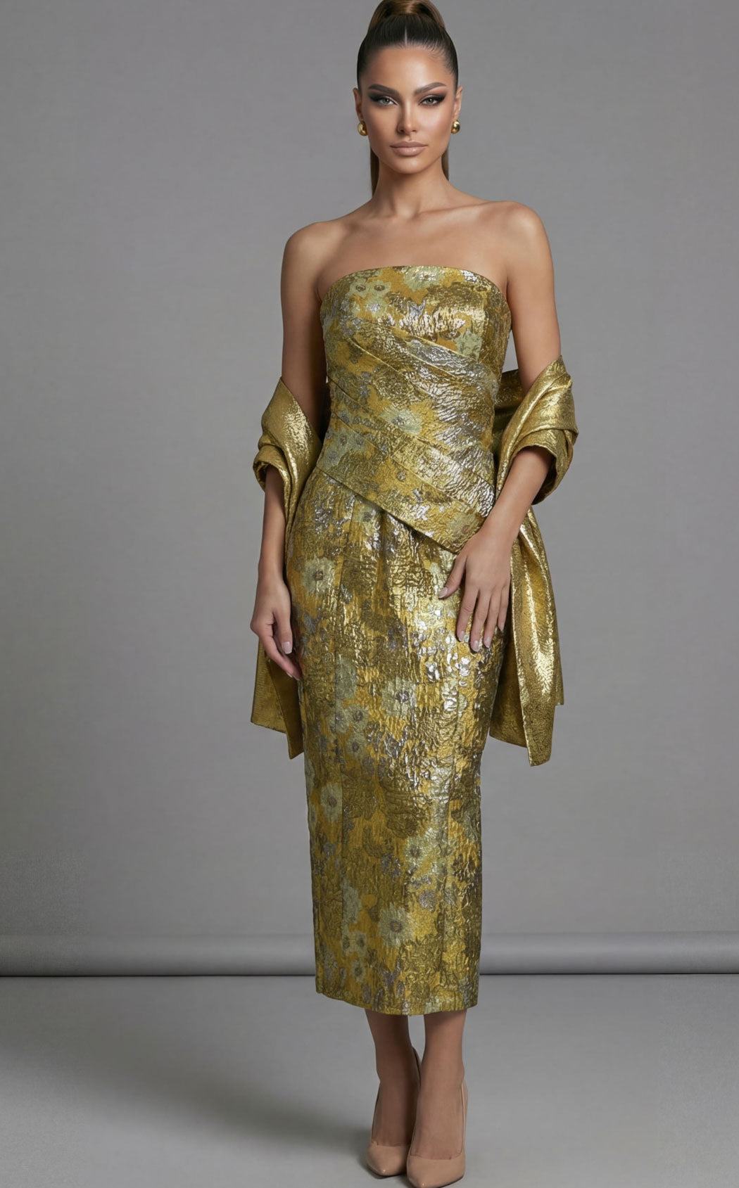 Jovani 51636 Yellow-Multi
