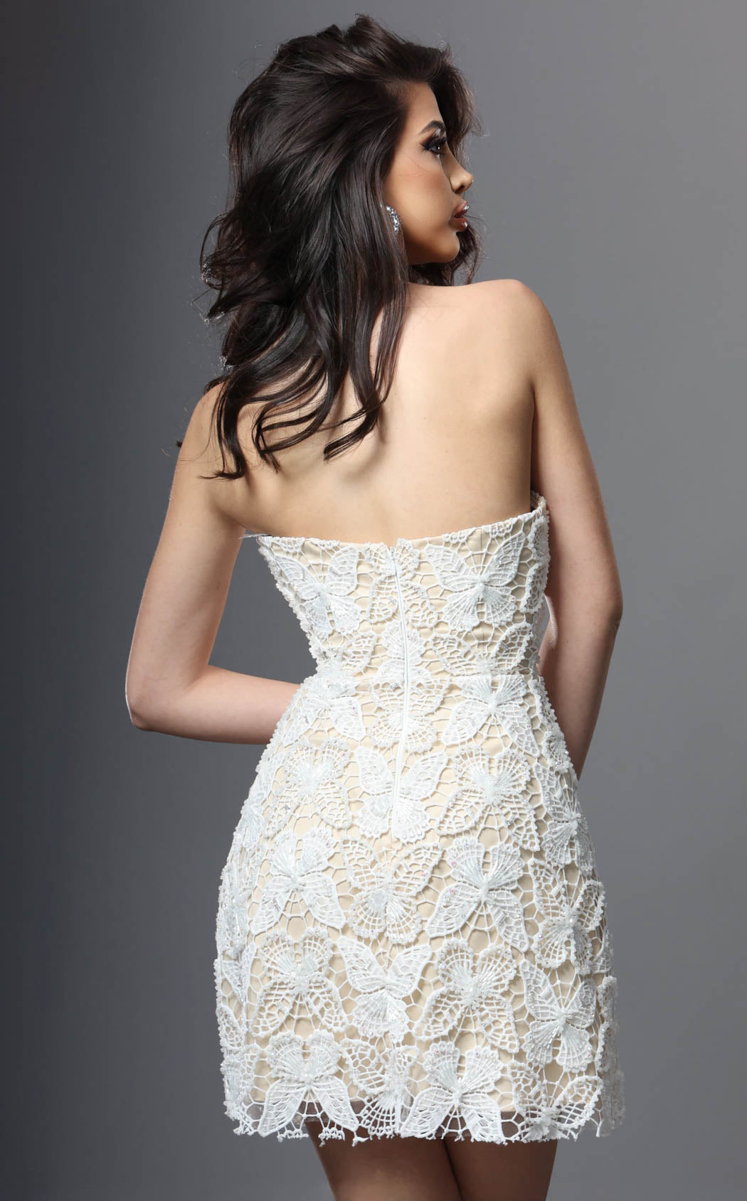 Jovani 51658 Off-White/Nude