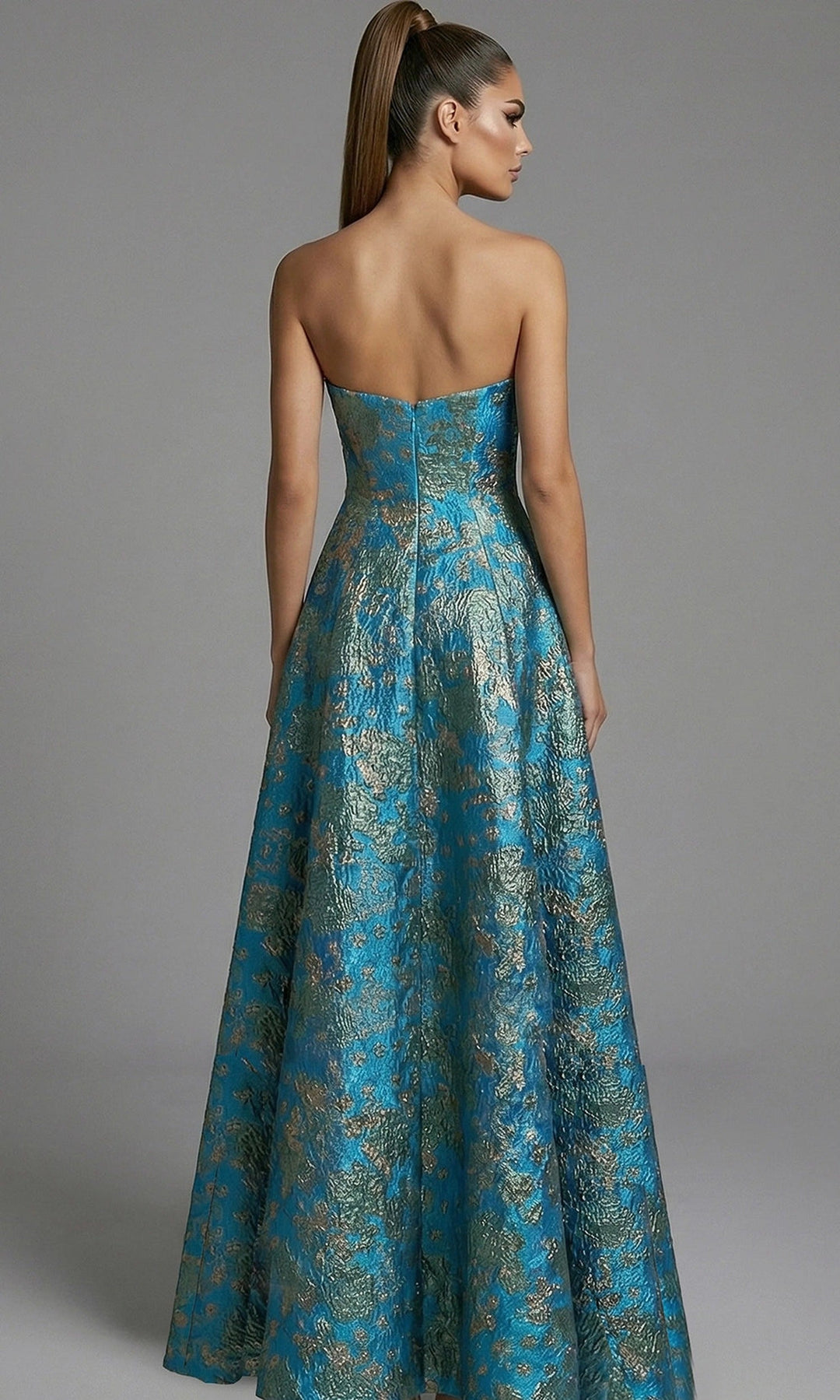 Jovani 51694 Turquoise-Multi