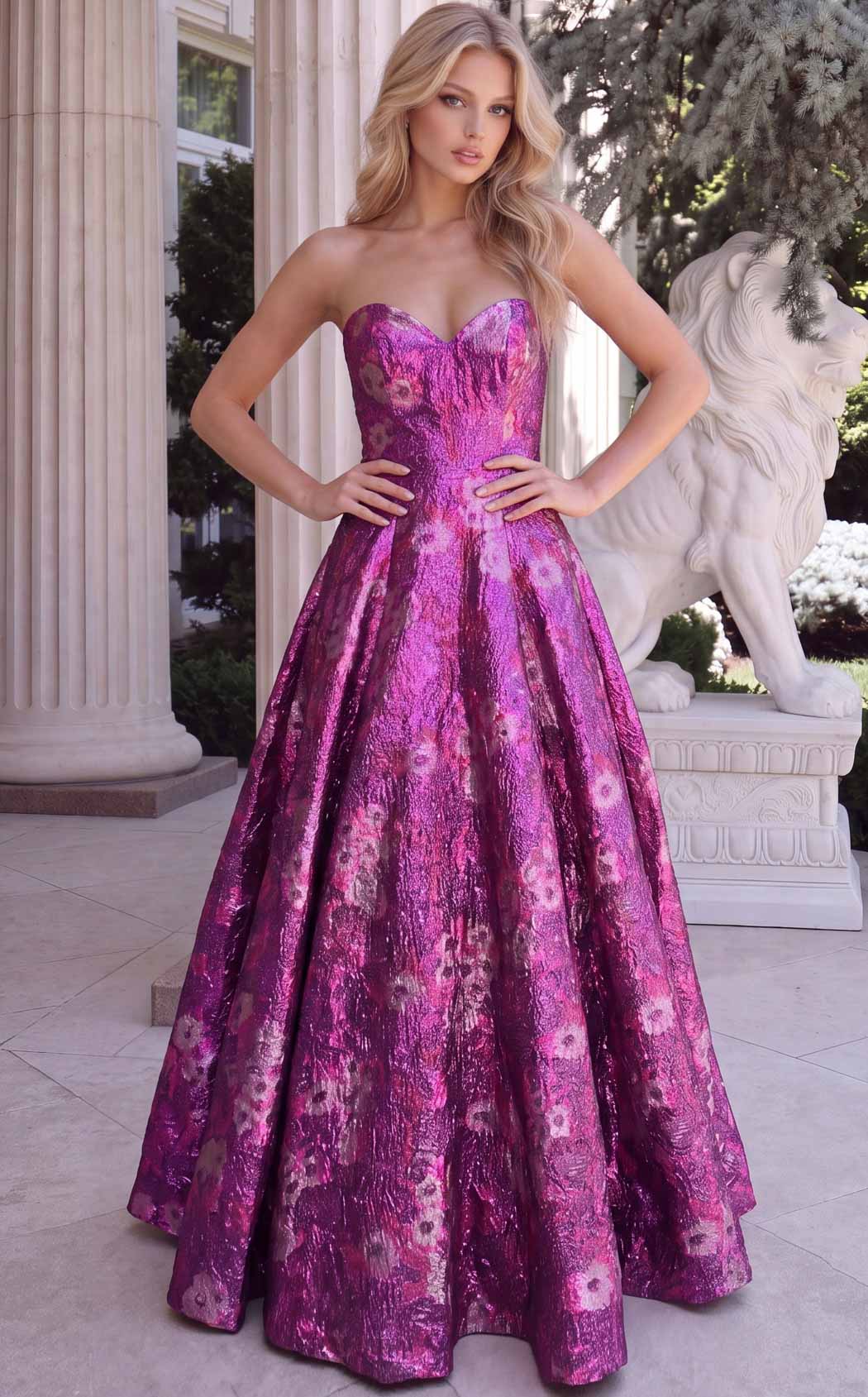 Jovani 51694 Purple-Multi