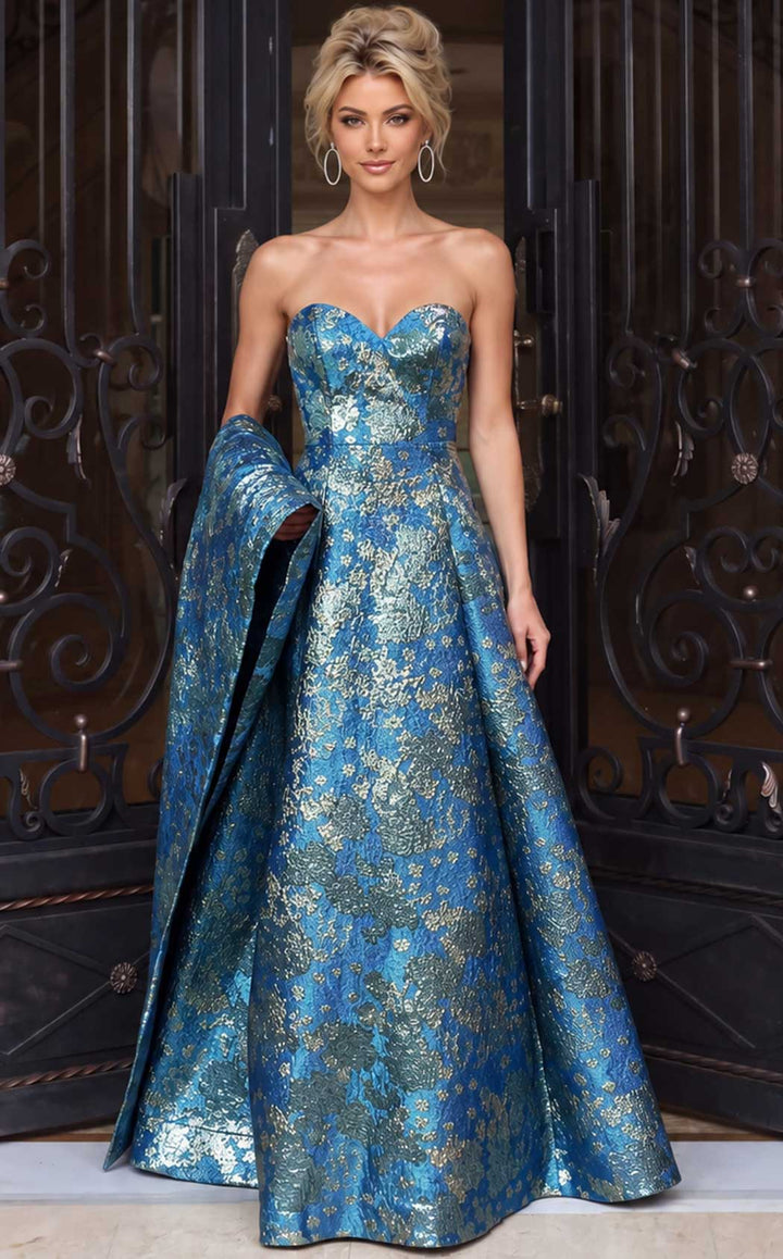 Jovani 51694 Turquoise-Multi