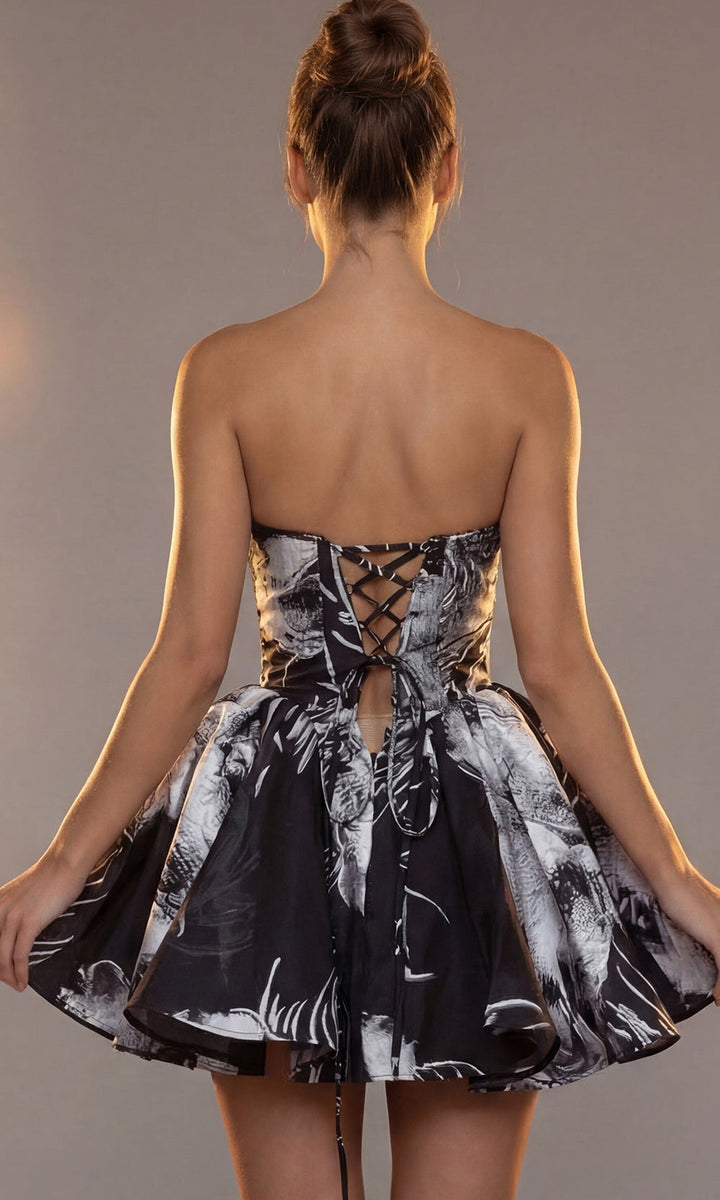 Jovani 51778 Black/White-Print