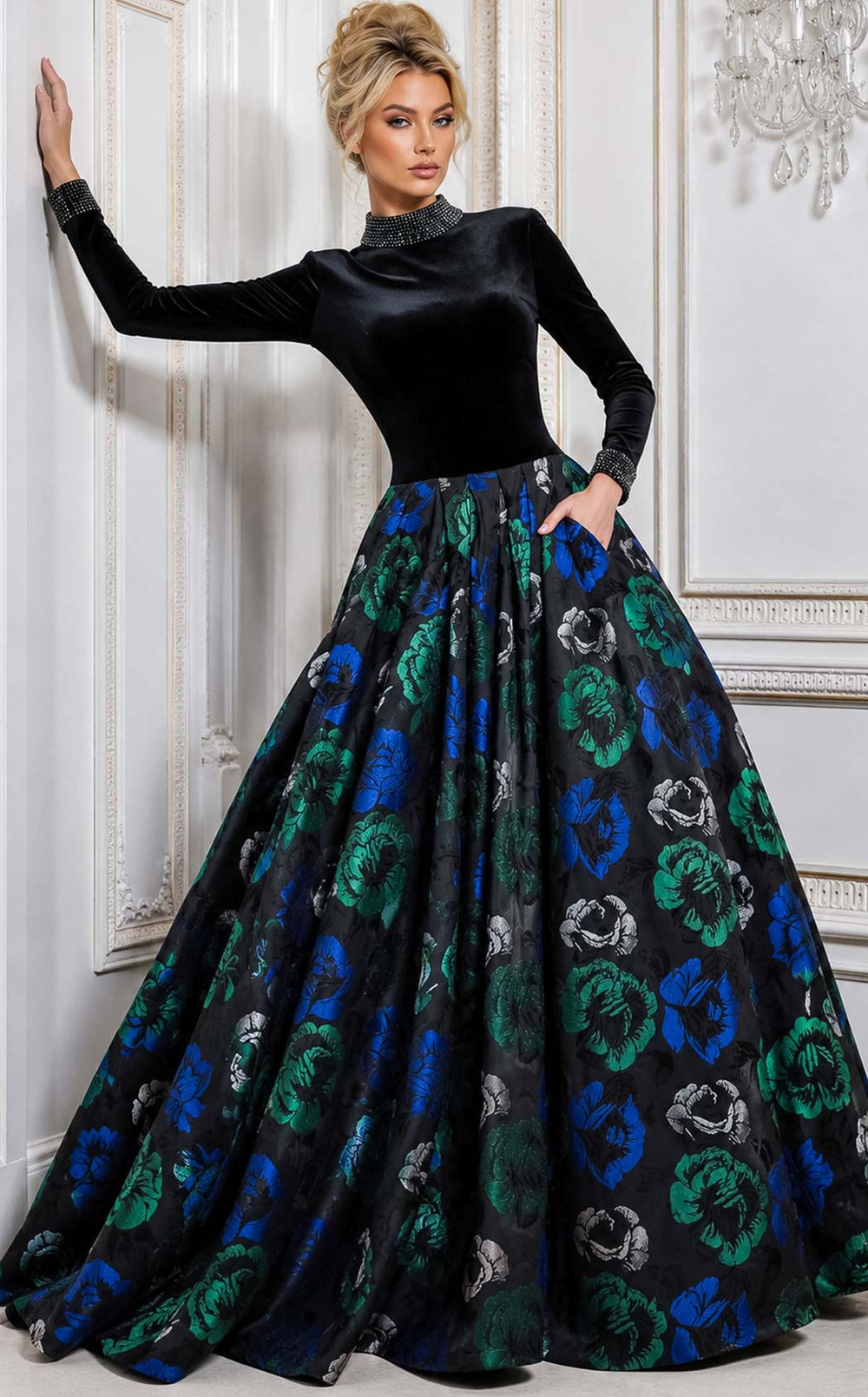 Jovani 51940 Black-Multi
