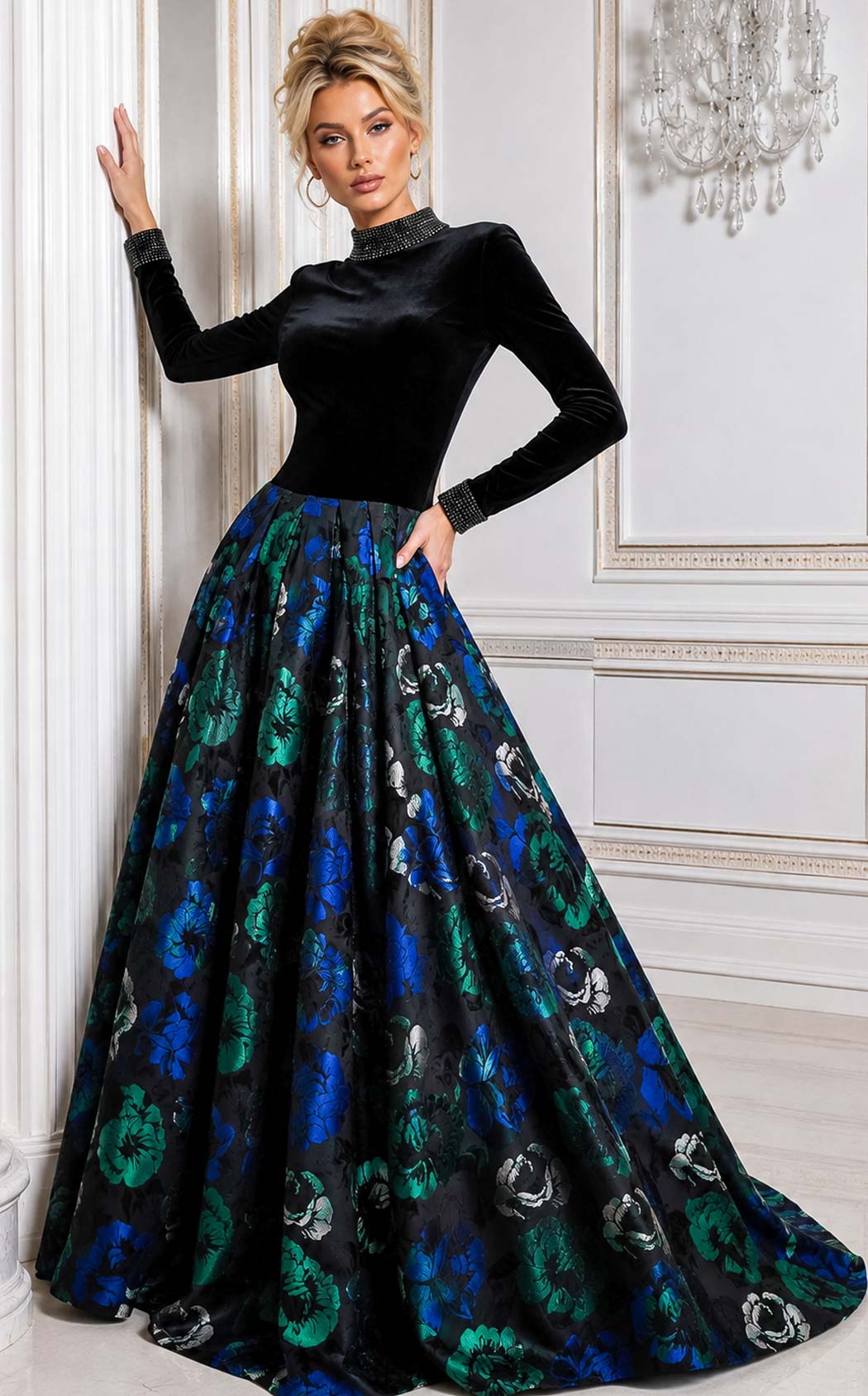 Jovani 51940 Black-Multi