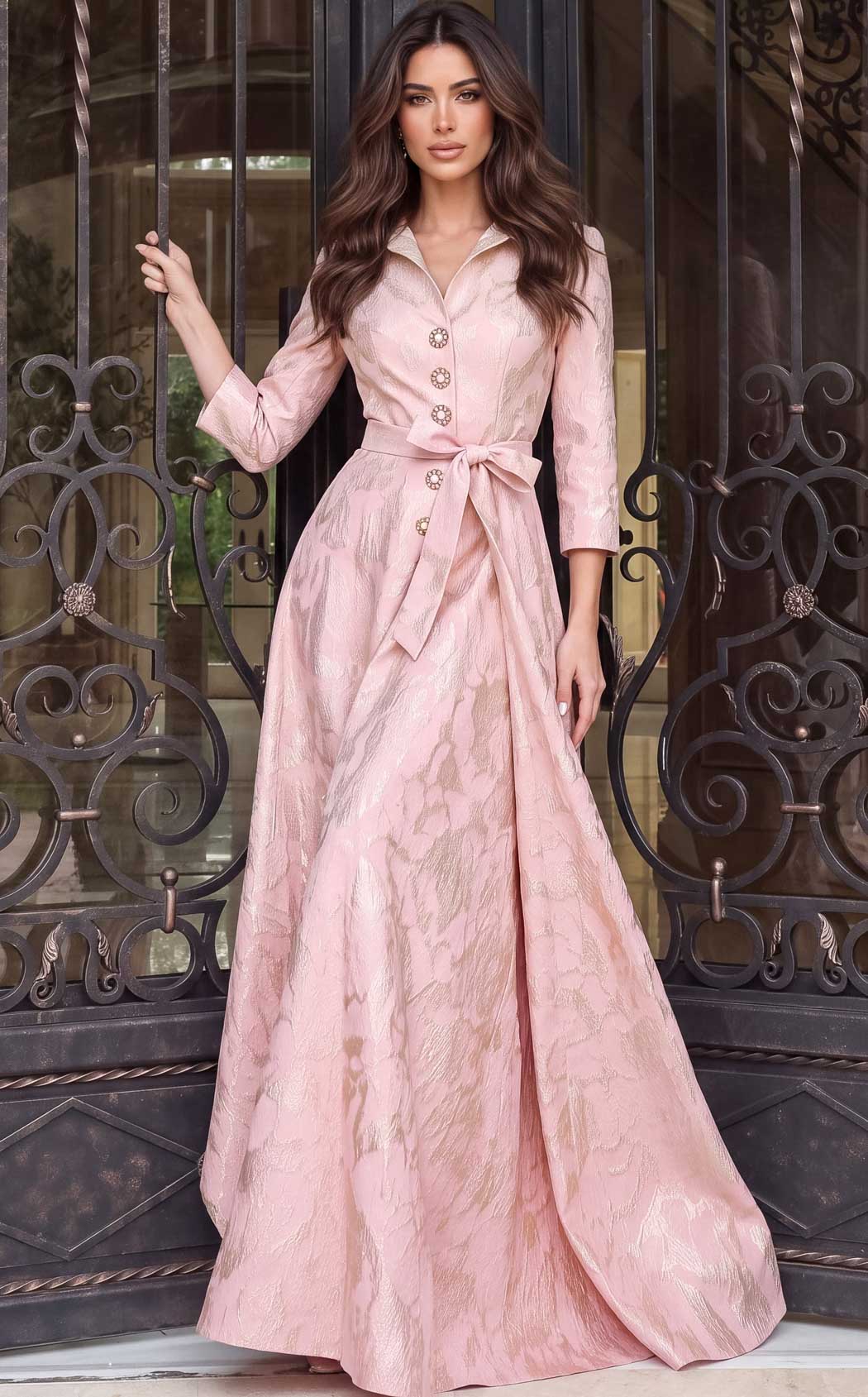 Jovani 52090 Pink/Gold
