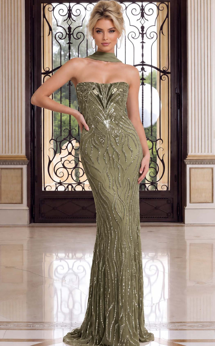 Jovani 52348 Olive