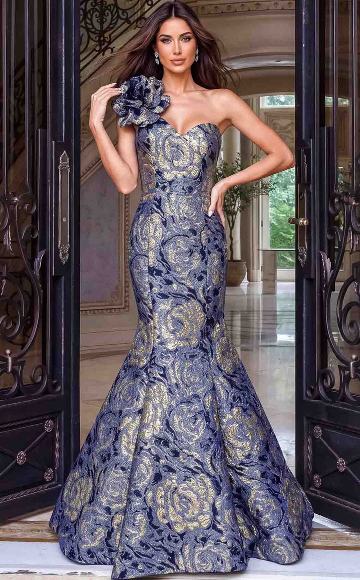 Jovani 52370 Blue-Gold