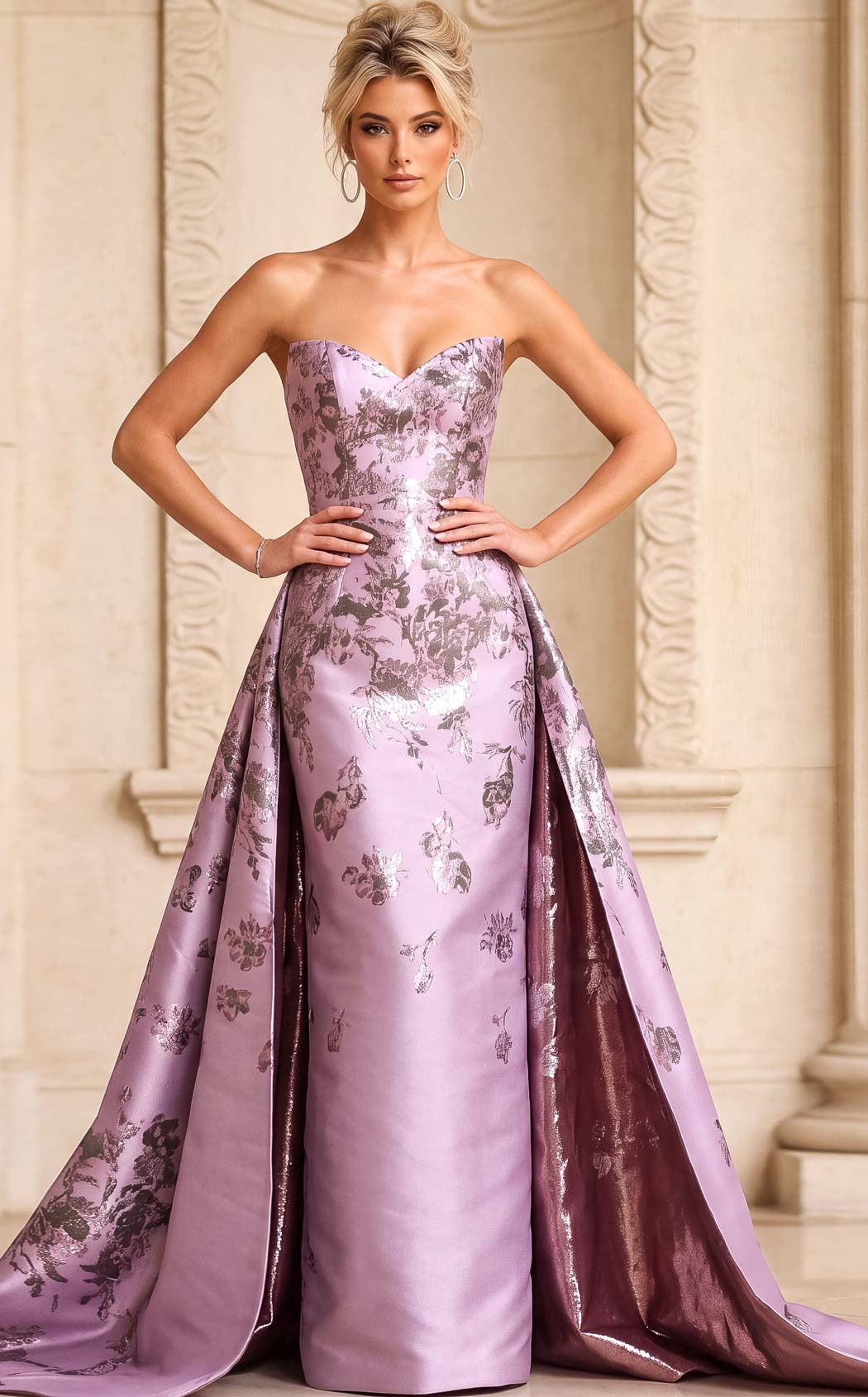 Jovani 52387 Lilac-Print