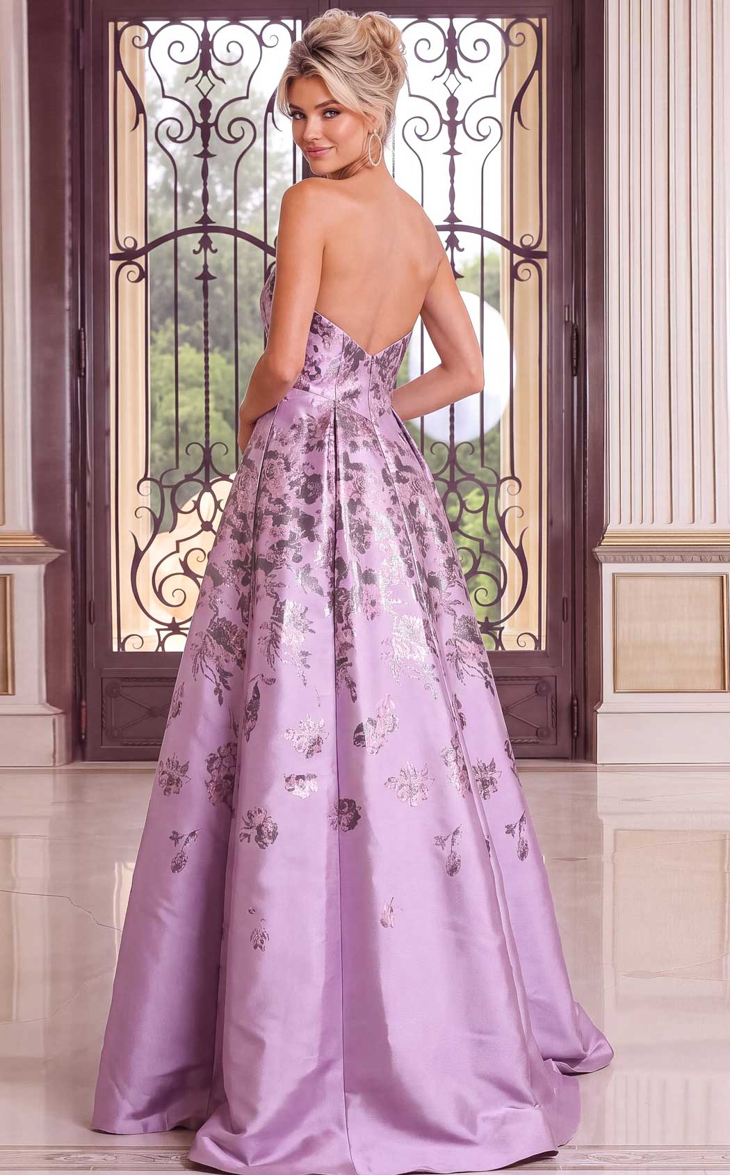 Jovani 52387 Lilac-Print