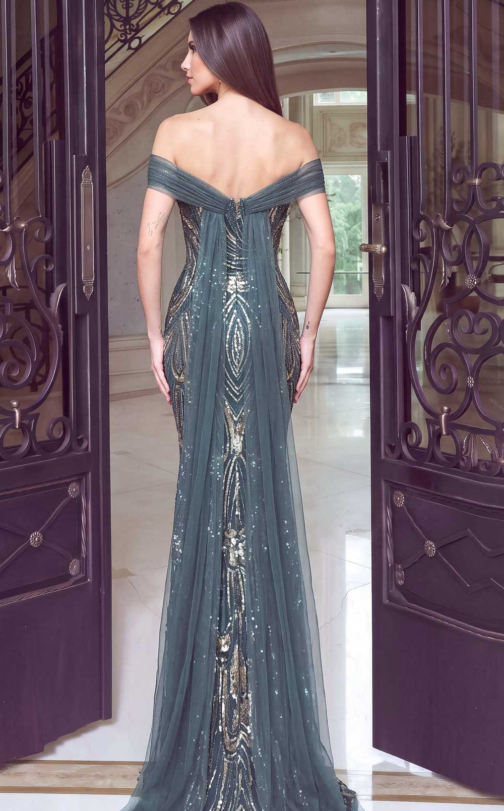 Jovani 53480 Grey