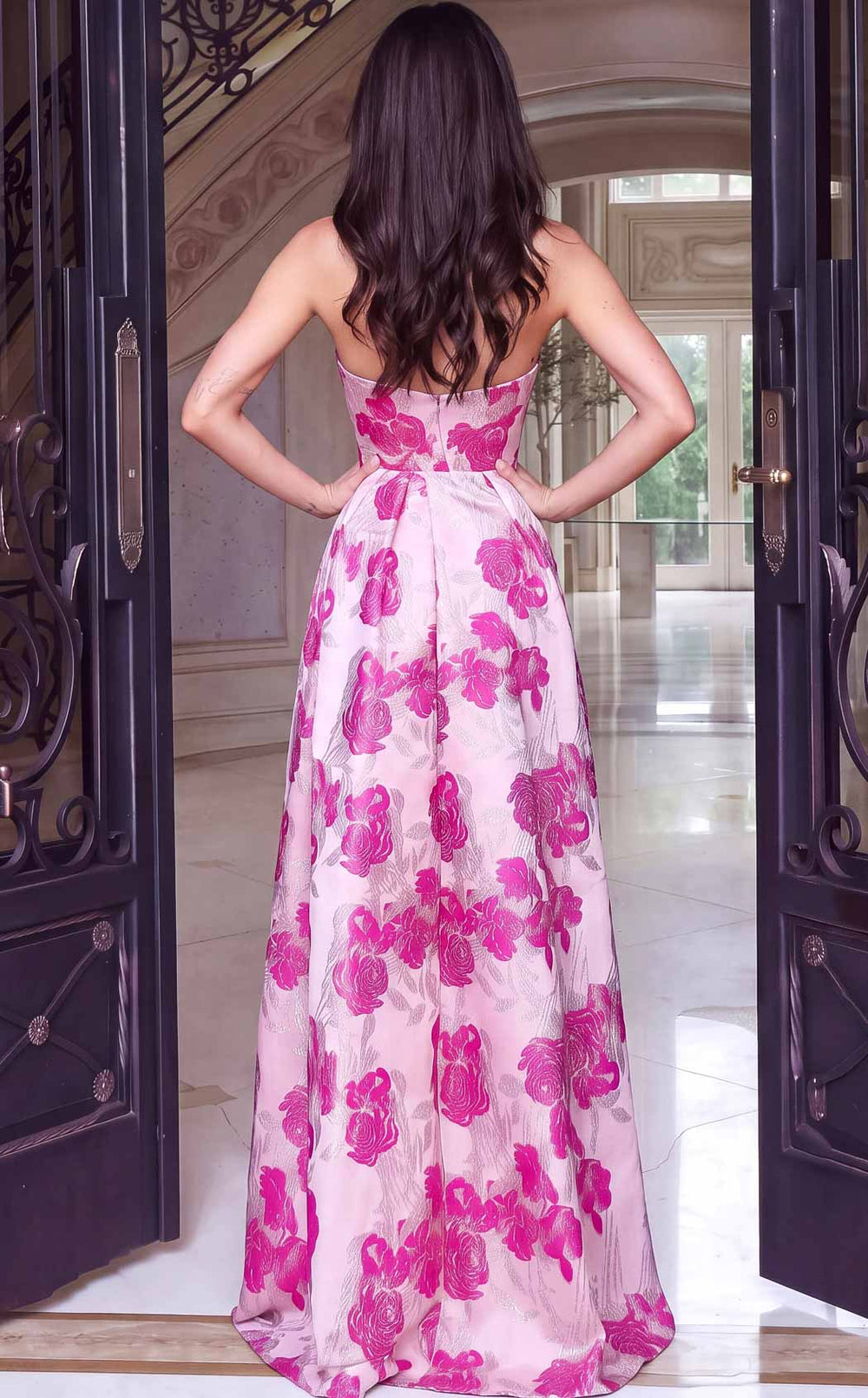 Jovani 53509 Pink-Multi